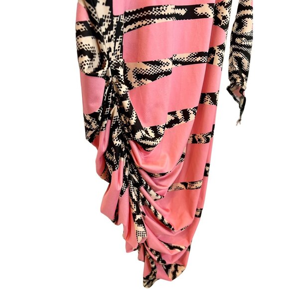 Maisie Wilen Yeezy Designer Pink Mini Dress NWOT Stretch Bodycon - Size M - Picture 13 of 14